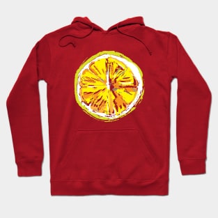 Retro Lemon Slice Illustration Hoodie